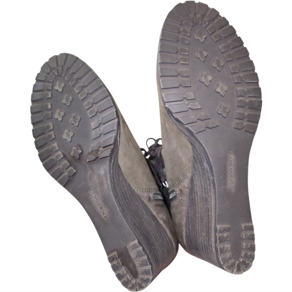 Cobb Hill Rockport Collection Brown  Lucinda Lace-up Nubuck Leather Boot 9.5 - Picture 6 of 8